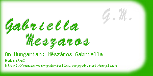 gabriella meszaros business card