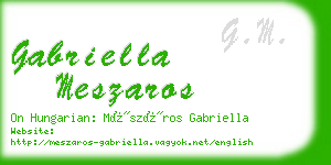 gabriella meszaros business card